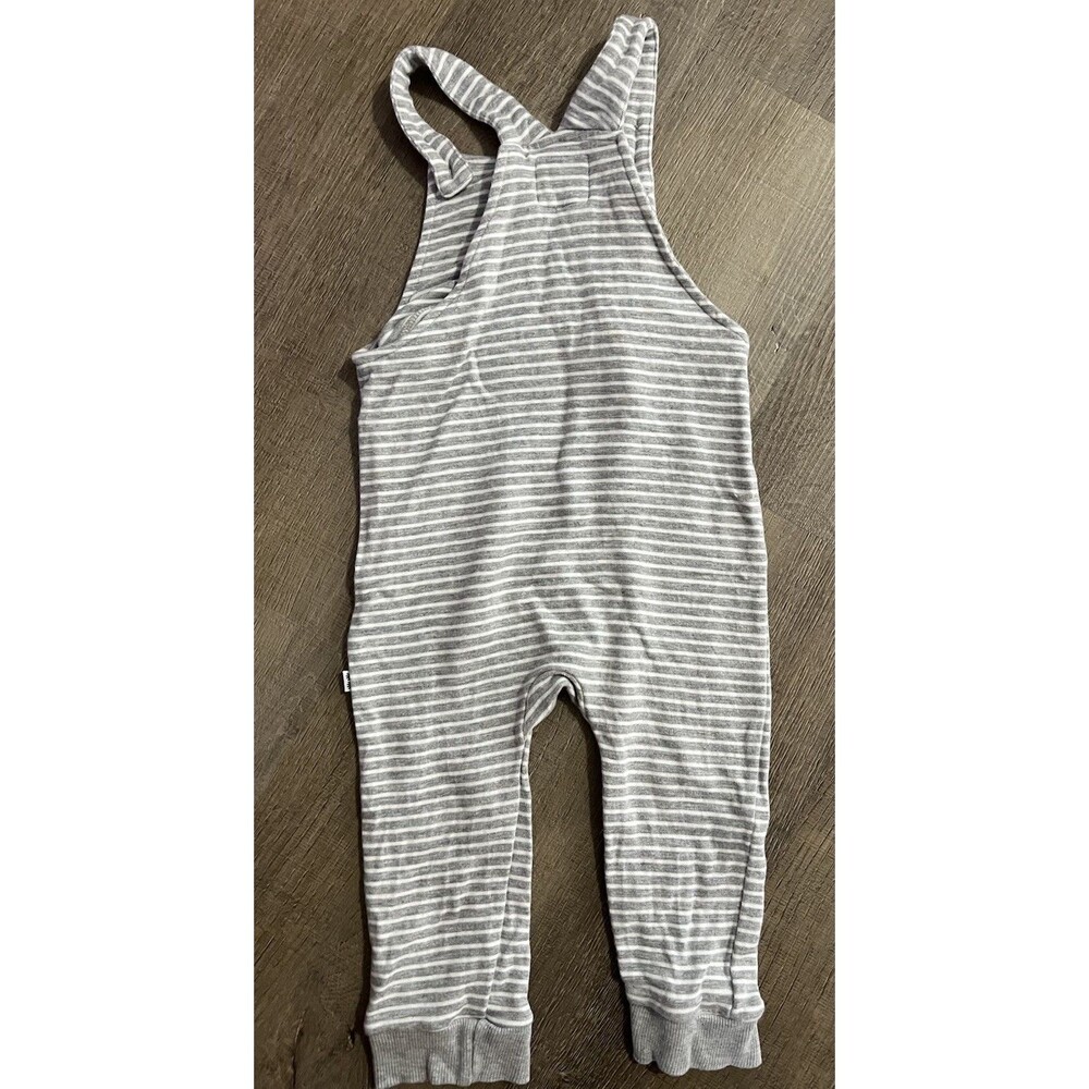 Little Sleepies white and grey overalls and black long sleeve bodysuit 12-18 - Picture 5 of 7